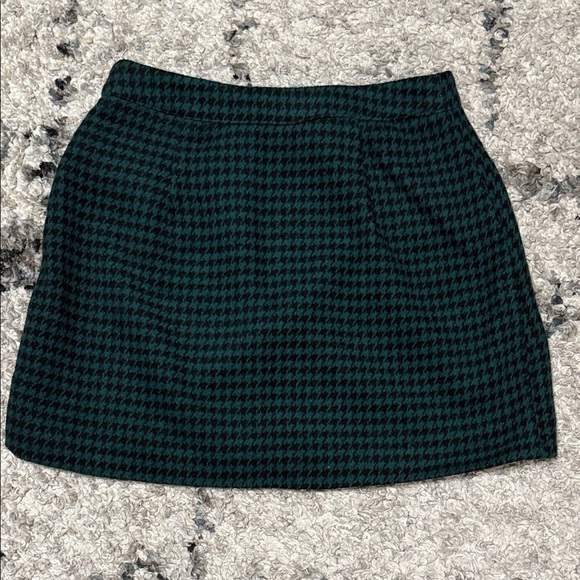 TWEED Forever 21 Dark Green Checkered Mini Skirt - Picture 7 of 10